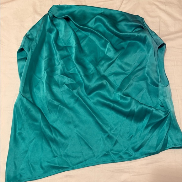 Women's Teal Satin set - Picture 6 of 6